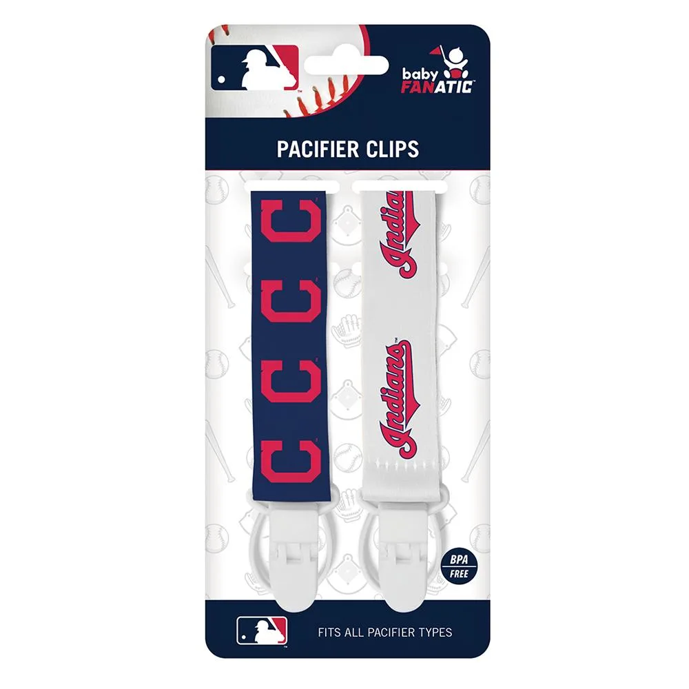 Cleveland Indians MLB Pacifier Clip 2-Pack