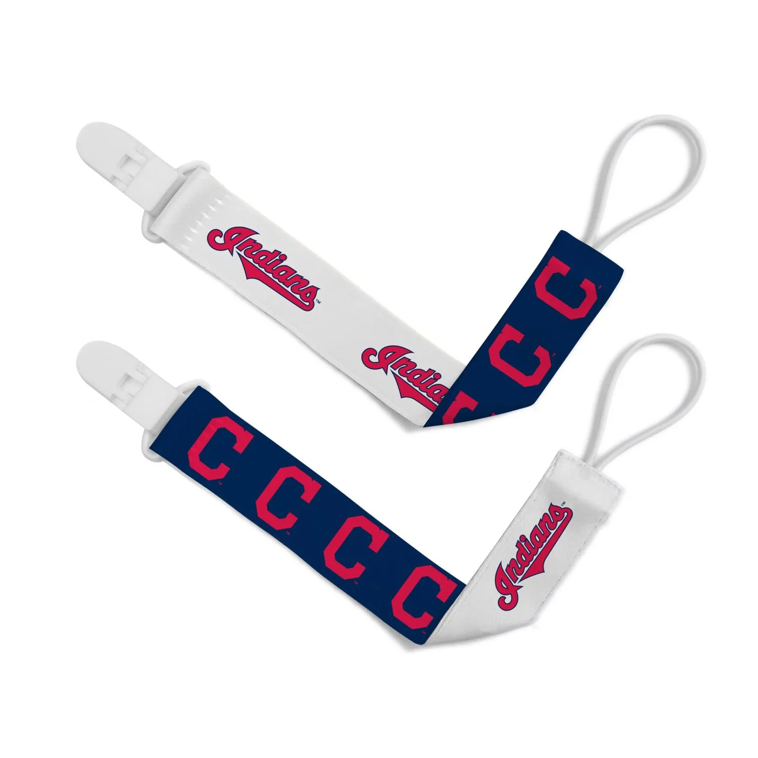 Cleveland Indians MLB Pacifier Clip 2-Pack