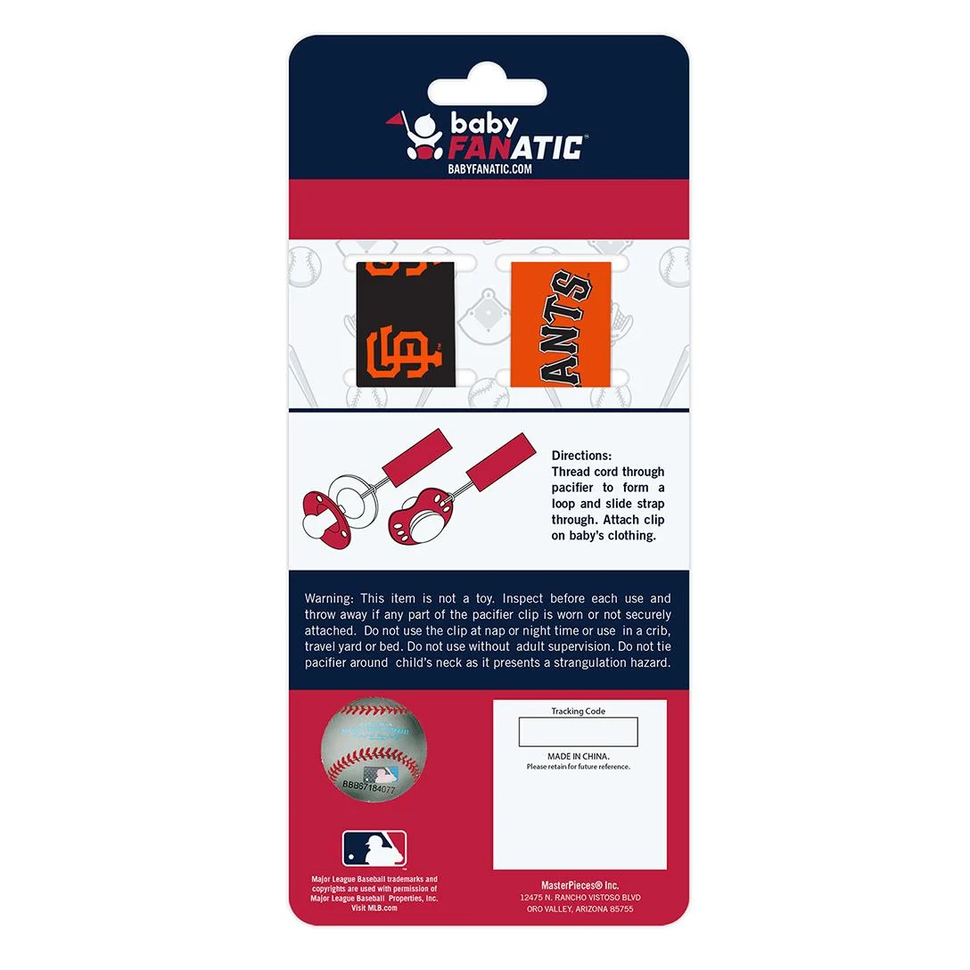San Francisco Giants MLB Pacifier Clip 2-Pack