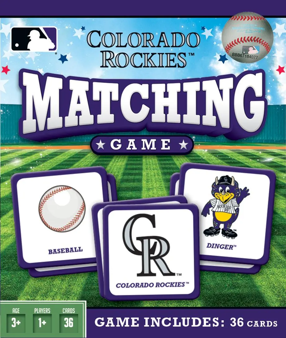 Colorado Rockies MLB Matching Game