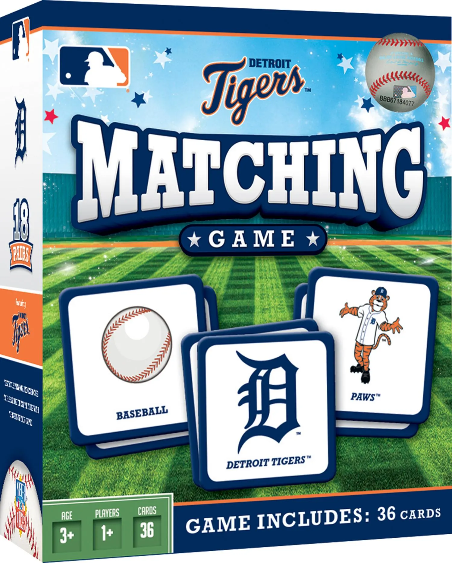 Detroit Tigers MLB Matching Game