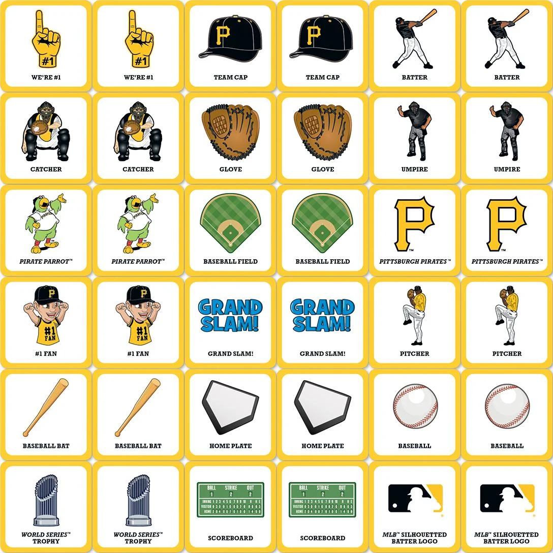 Pittsburgh Pirates MLB Matching Game