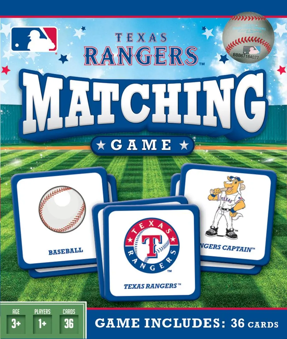Texas Rangers MLB Matching Game