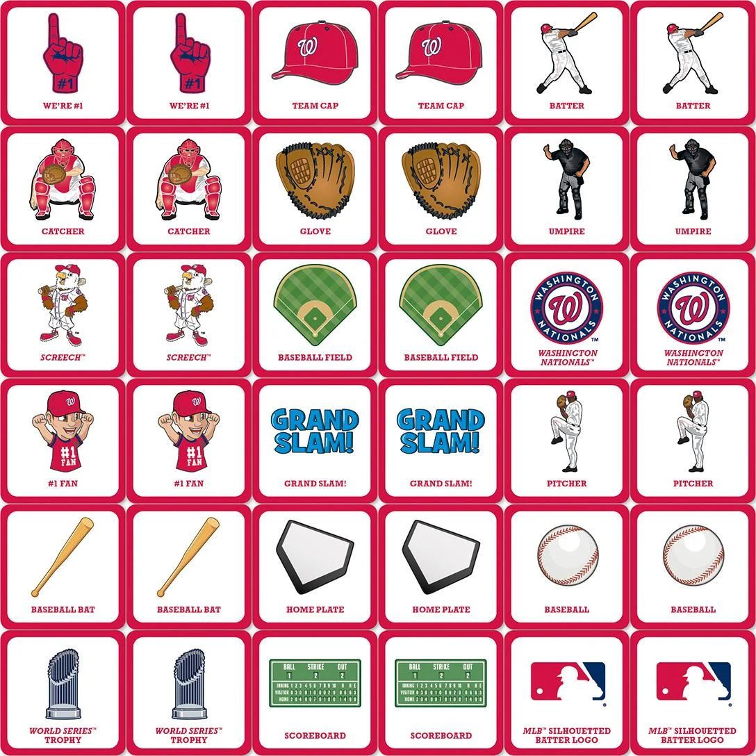 Washington Nationals MLB Matching Game