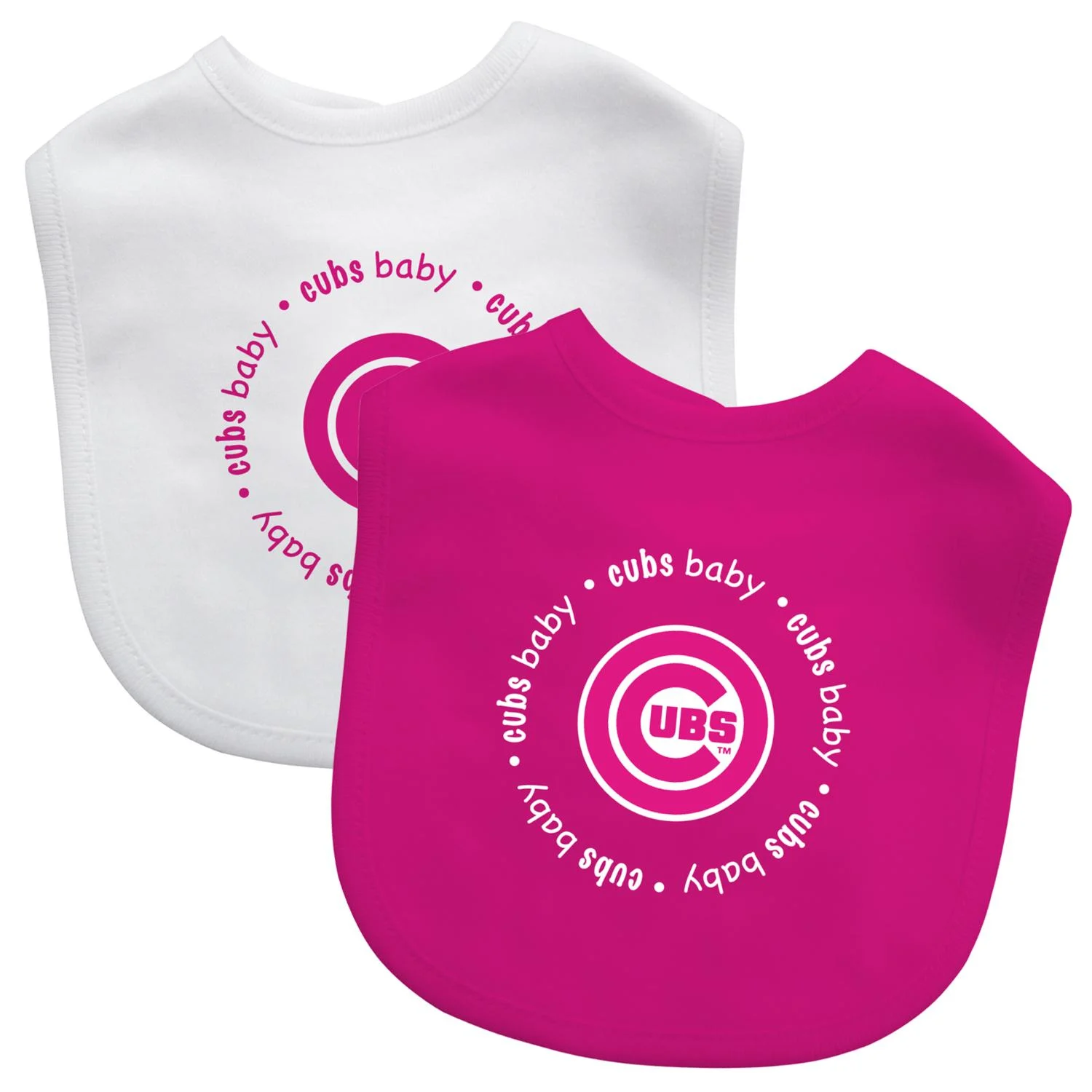 Chicago Cubs MLB Baby Bibs 2-Pack - Pink