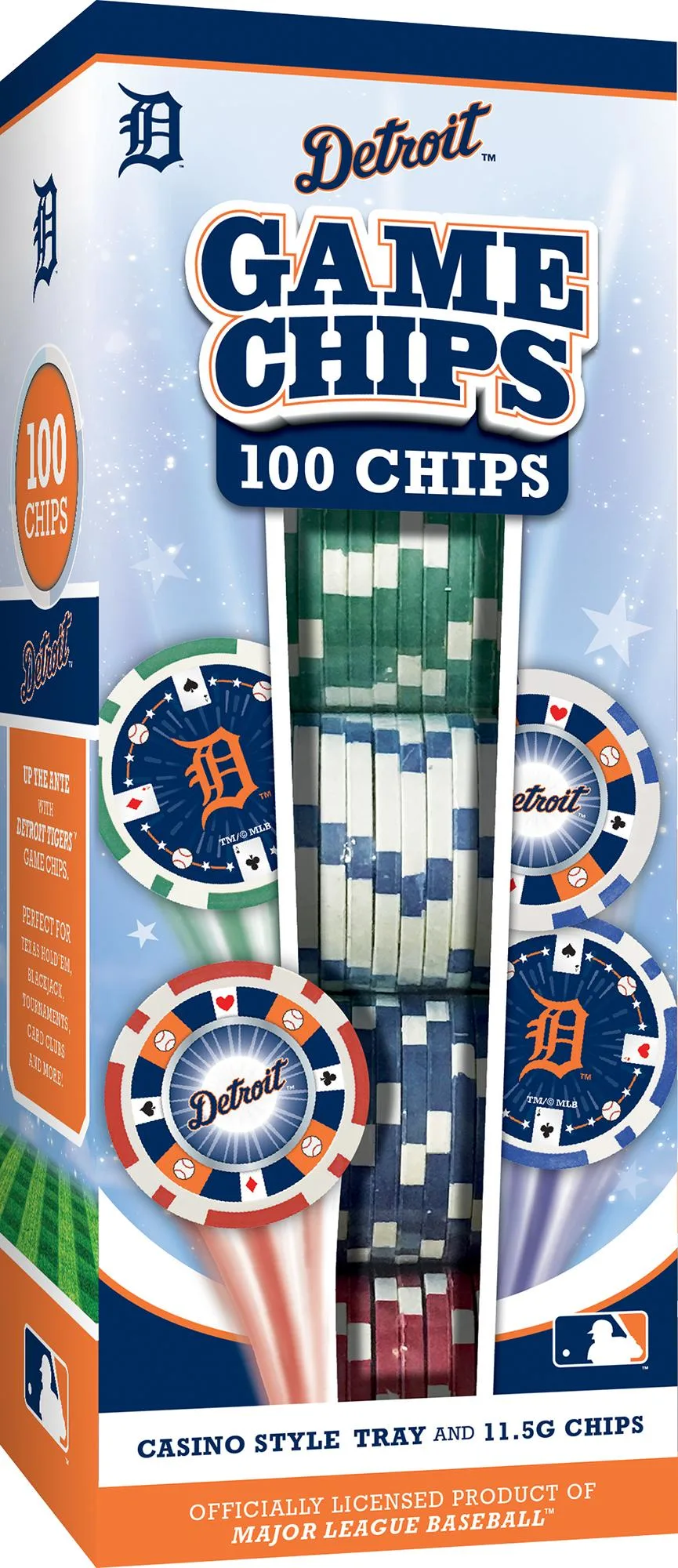 Detroit Tigers MLB Poker Chips 100pc
