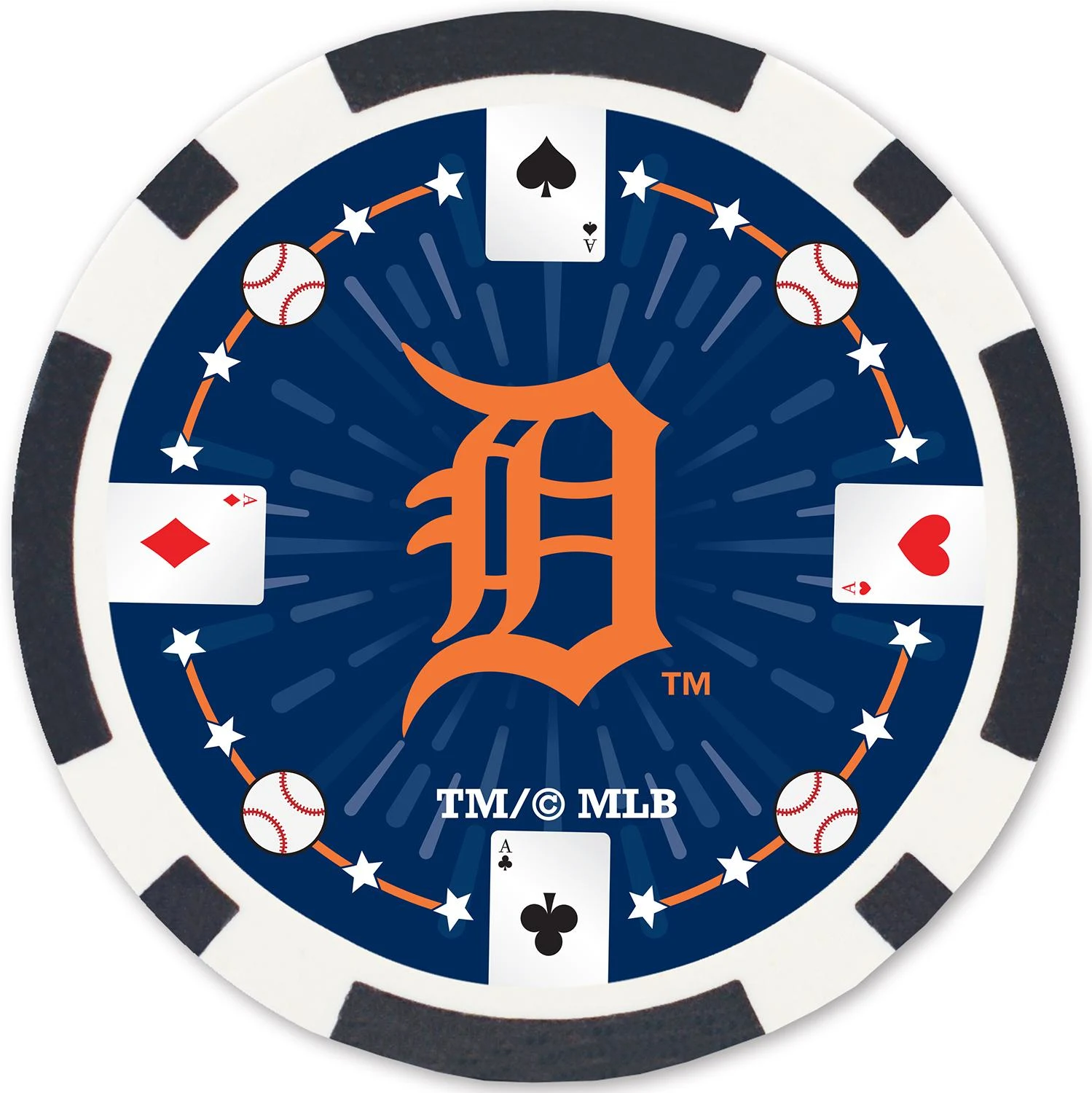 Detroit Tigers MLB Poker Chips 100pc