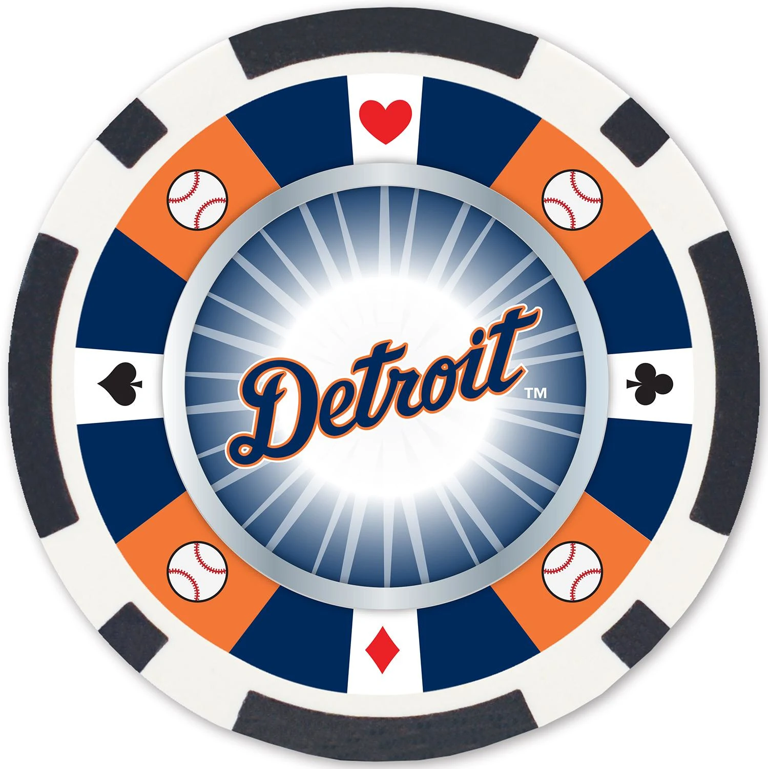 Detroit Tigers MLB Poker Chips 100pc