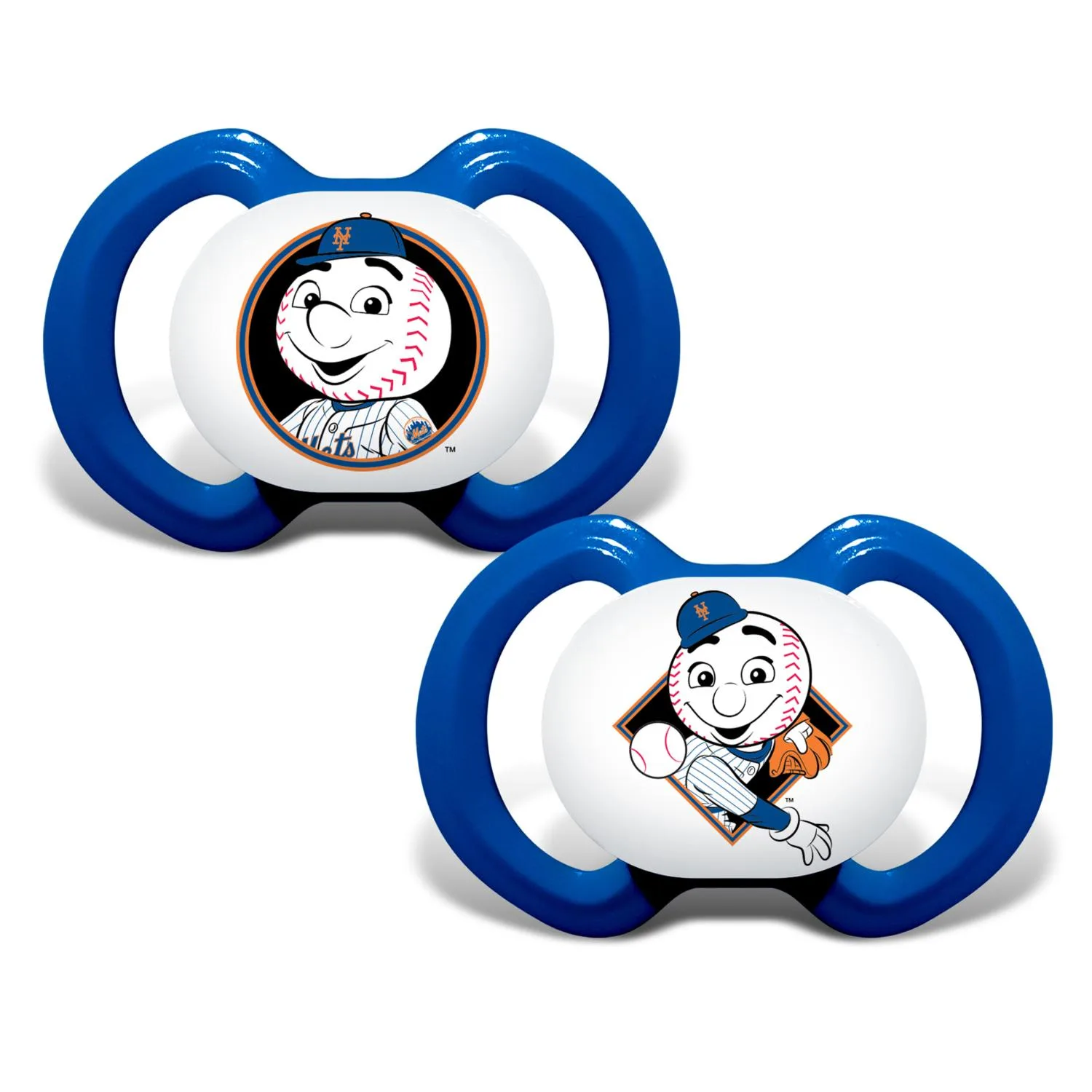 New York Mets MLB Mr. Met Pacifier 2-Pack
