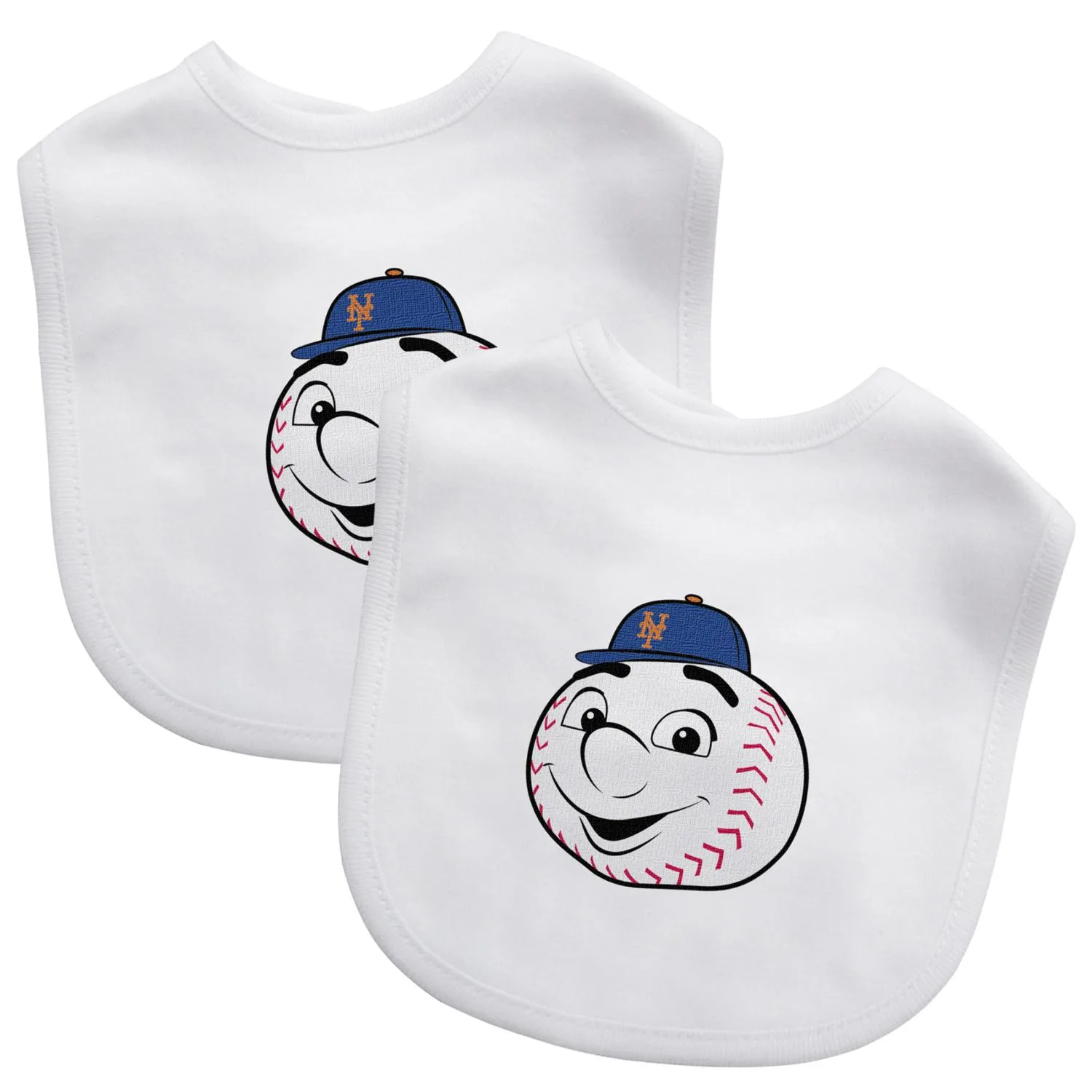 New York Mets MLB Mr. Met Baby Bibs 2-Pack
