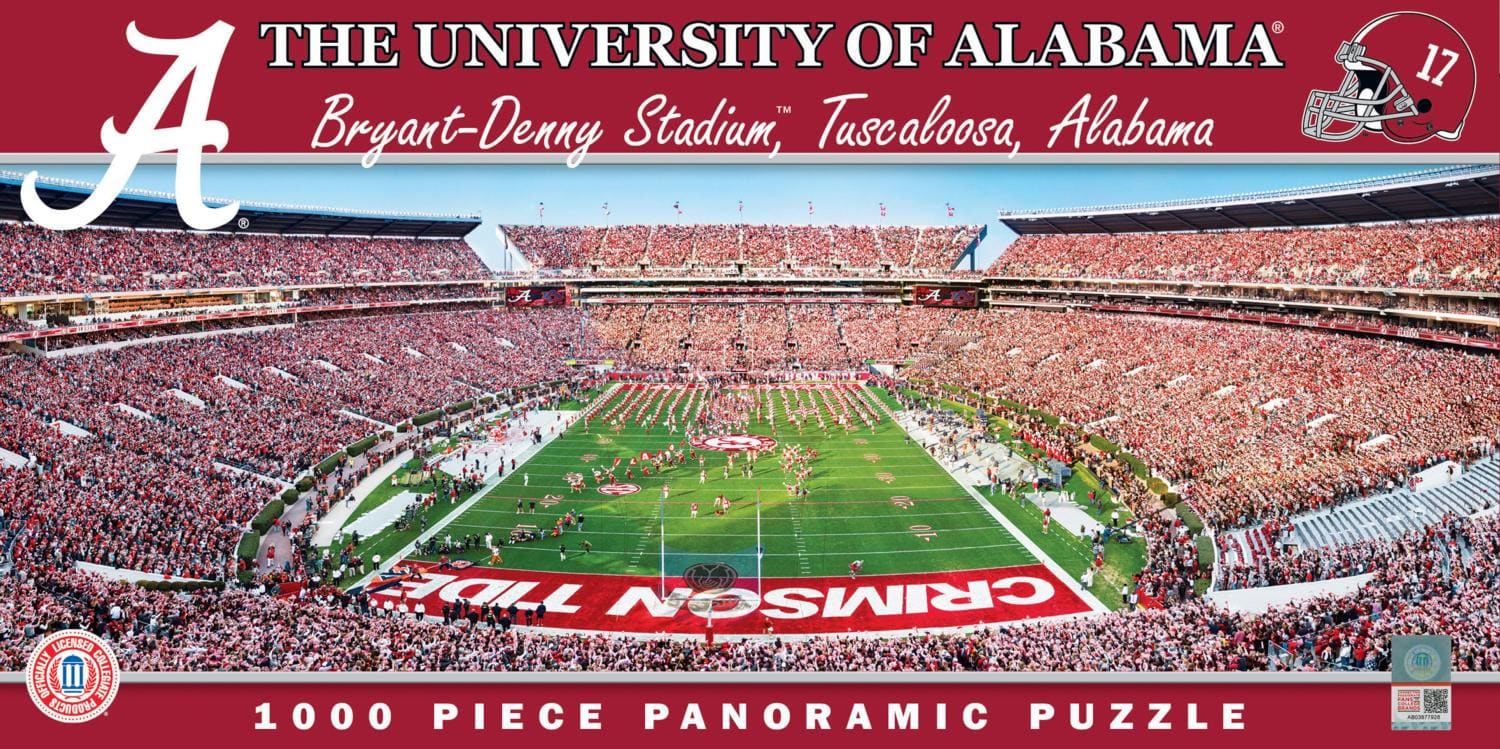 Alabama Crimson Tide NCAA Panoramic Puzzle - End Zone