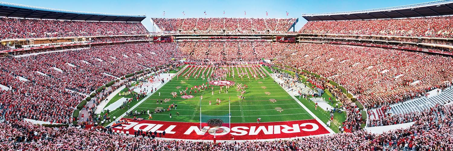 Alabama Crimson Tide NCAA Panoramic Puzzle - End Zone Sports