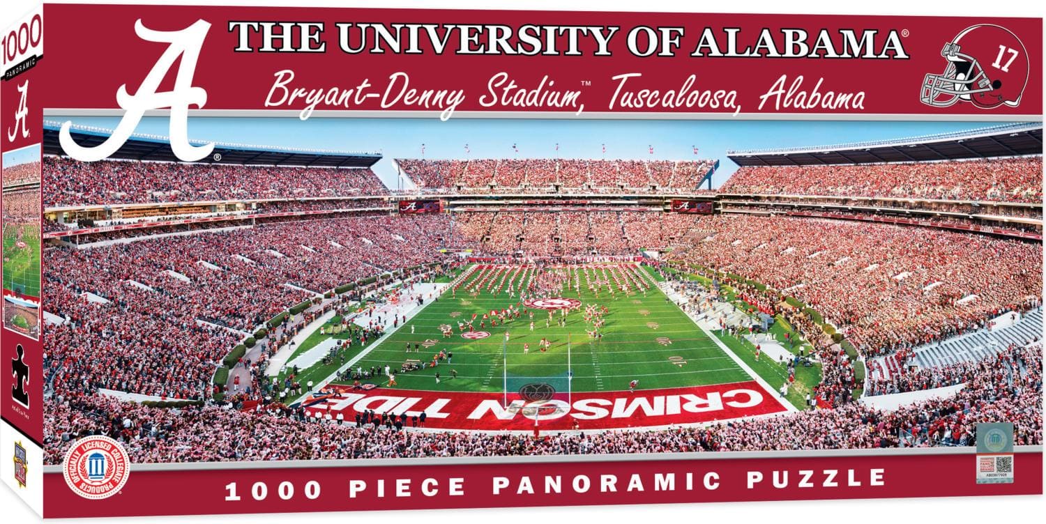 Alabama Crimson Tide NCAA Panoramic Puzzle - End Zone