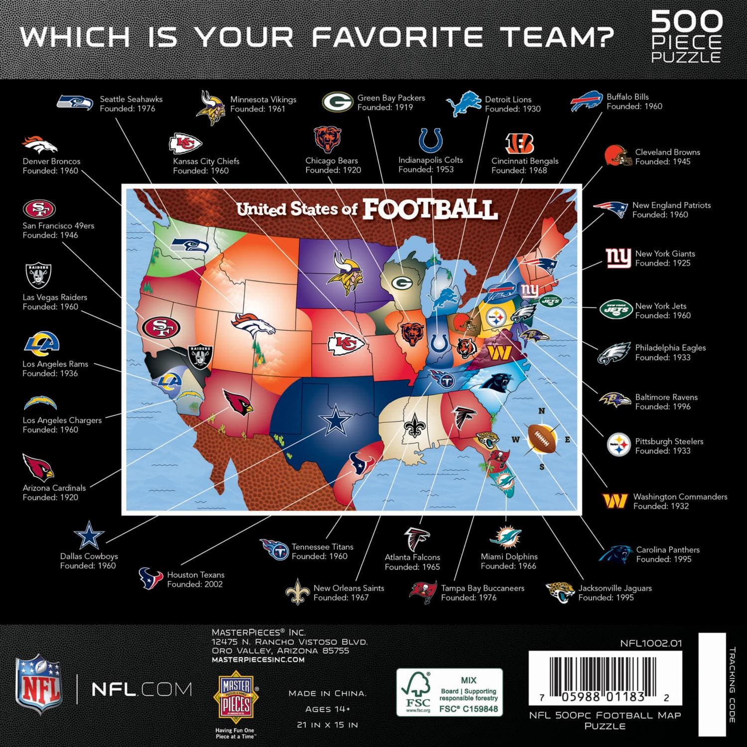 NFL League Map