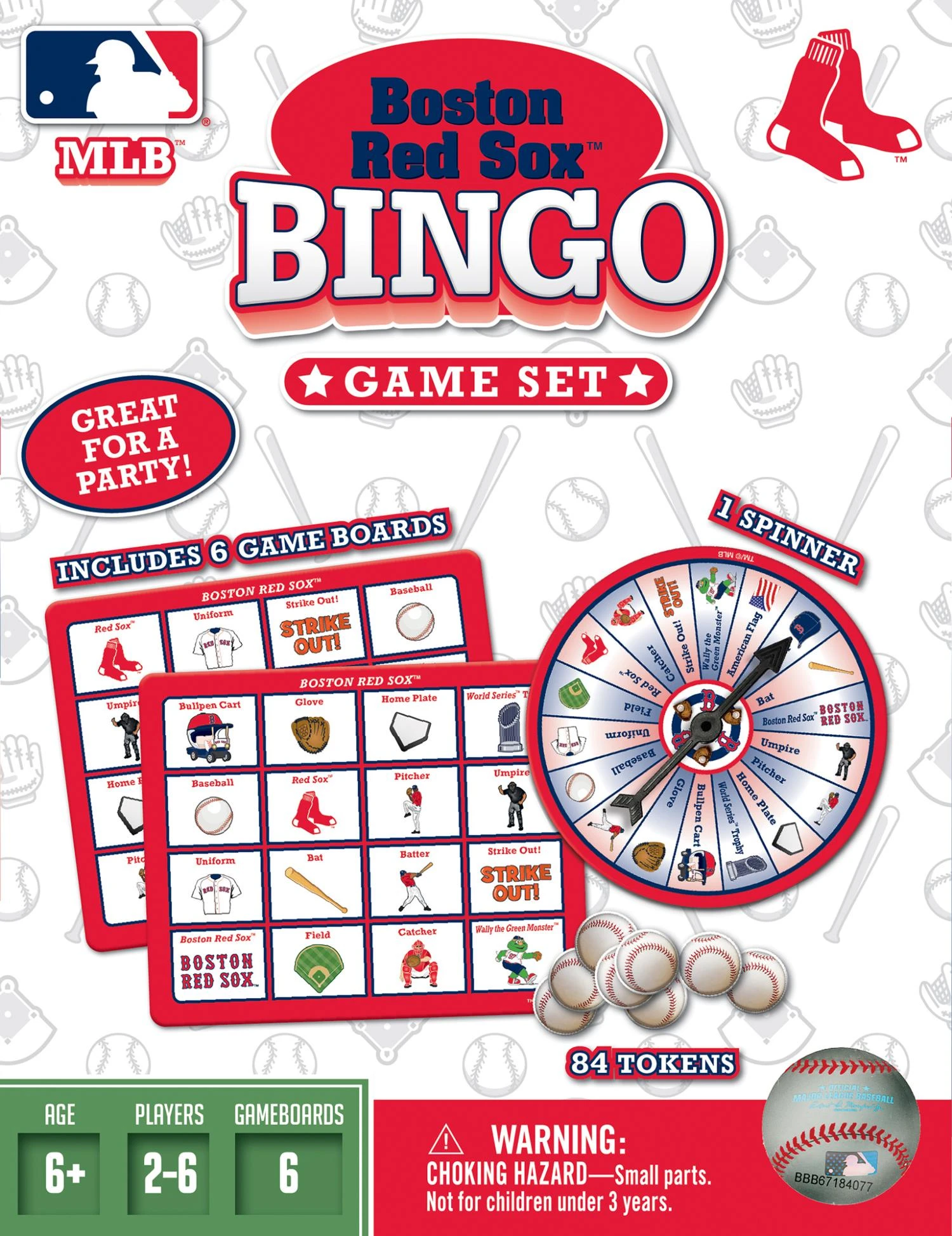 Boston Red Sox MLB Bingo Game