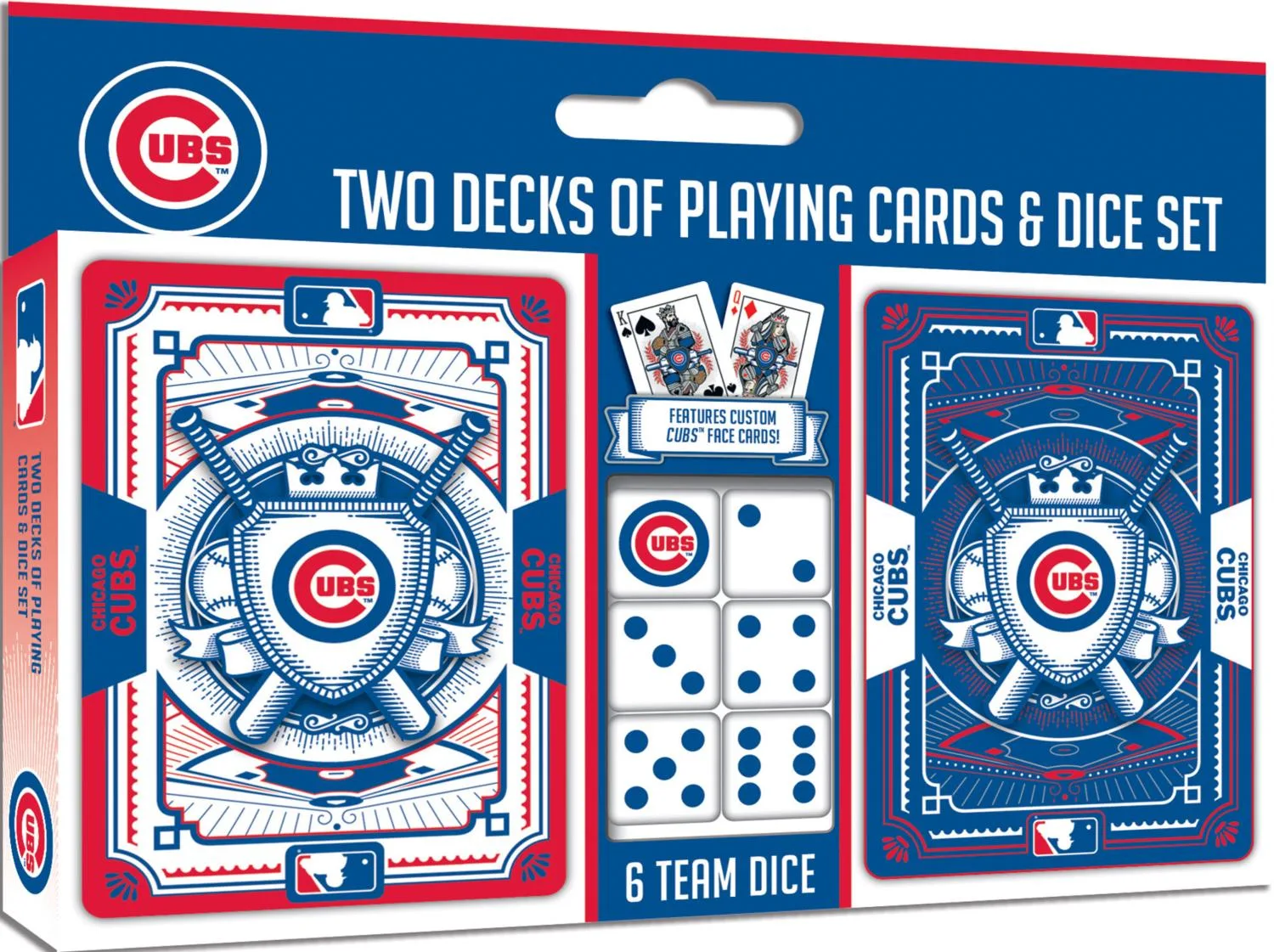 Chicago Cubs MLB 2-pack Playing Cards & Dice Set