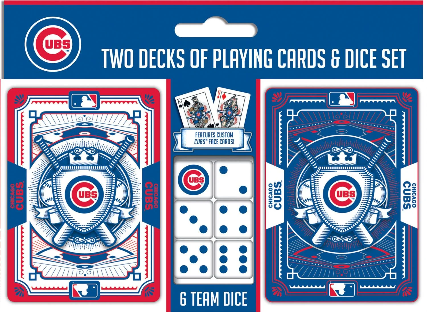 Chicago Cubs MLB 2-pack Playing Cards & Dice Set