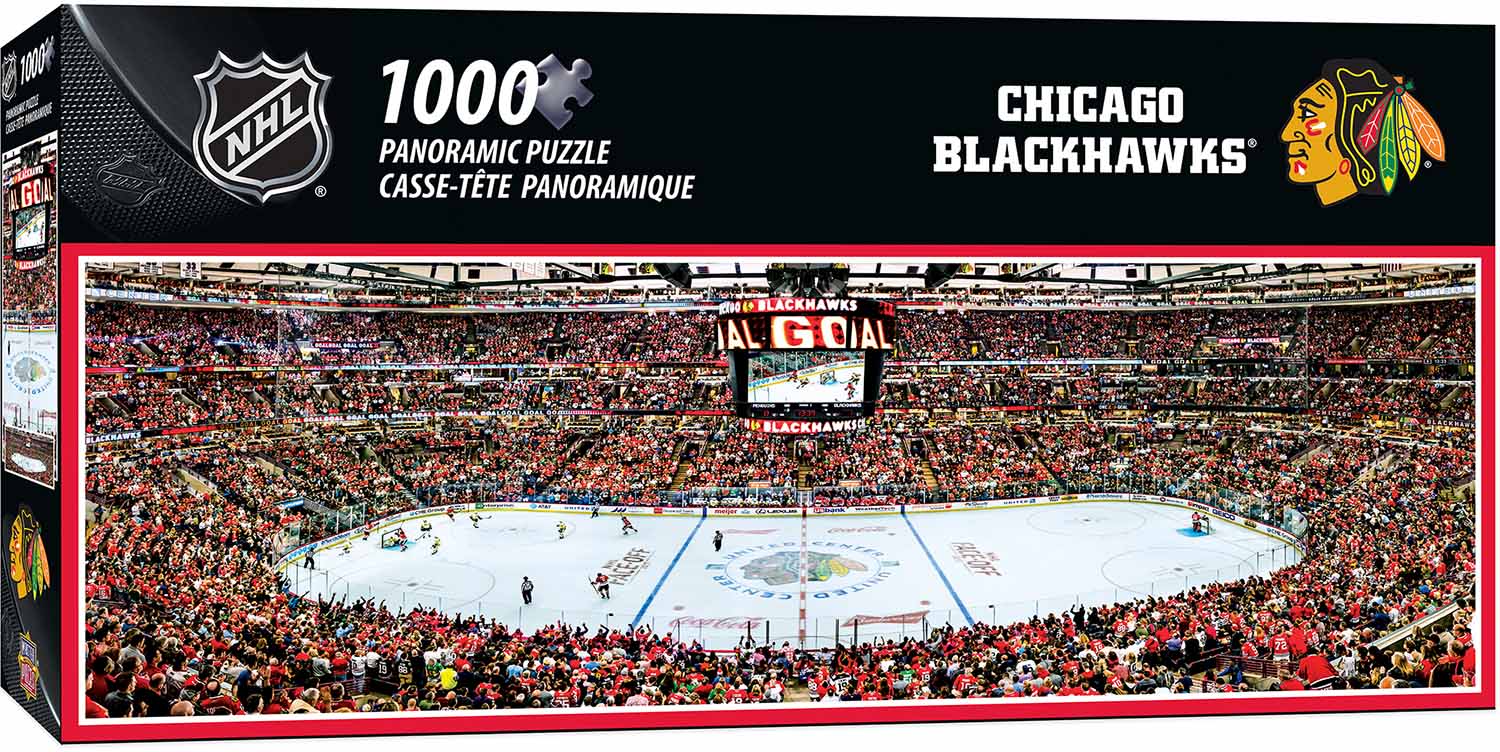 Chicago Blackhawks NHL Stadium Panoramics Center View, 1000 Pieces ...