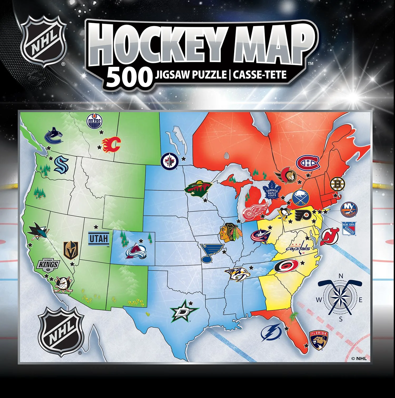 NHL League Hockey Map dupe