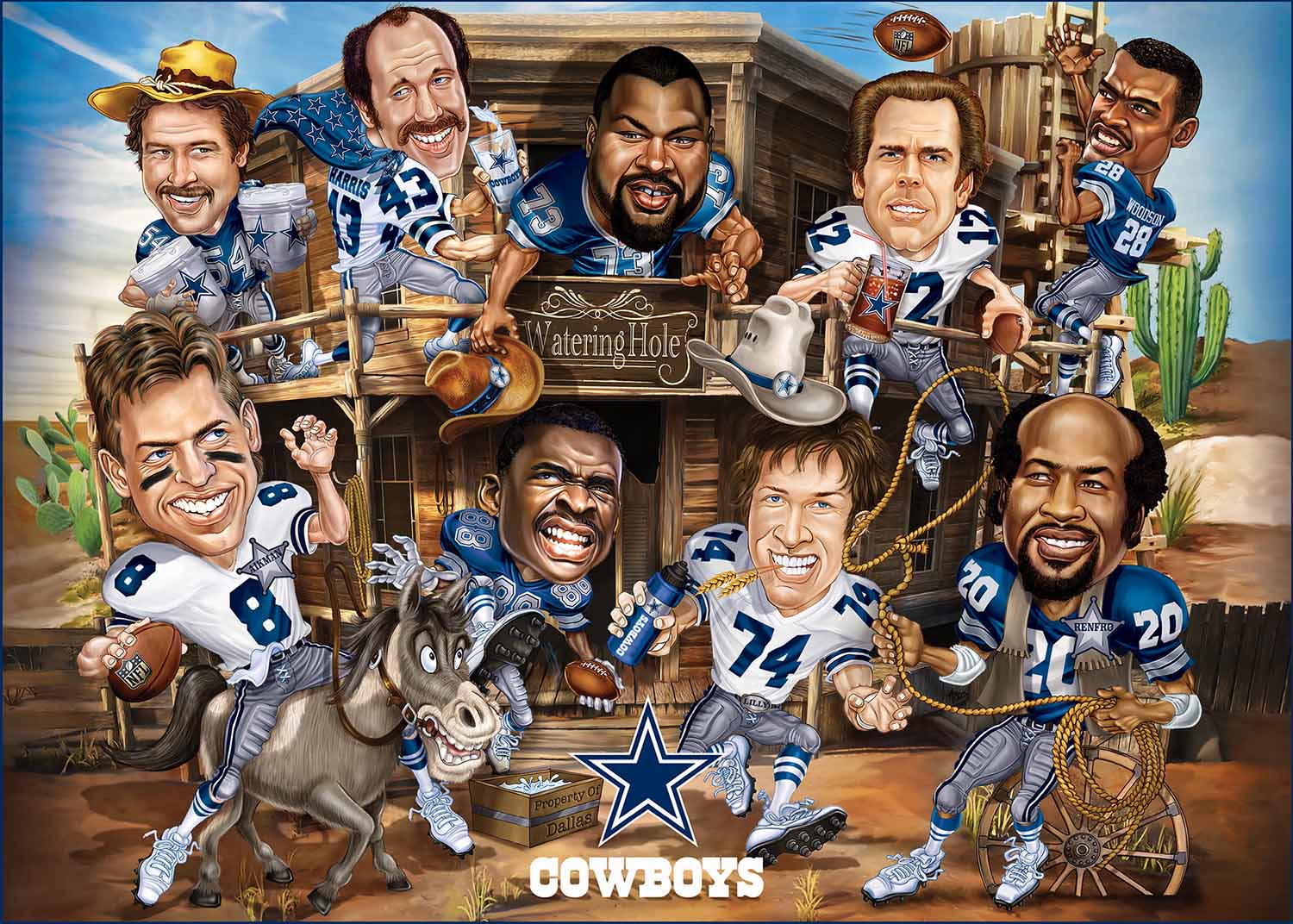 Dallas Cowboys NFL All-Time Greats  Sports Jigsaw Puzzle