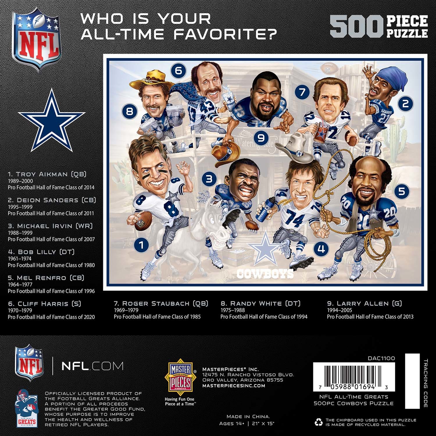Dallas Cowboys NFL All-Time Greats d