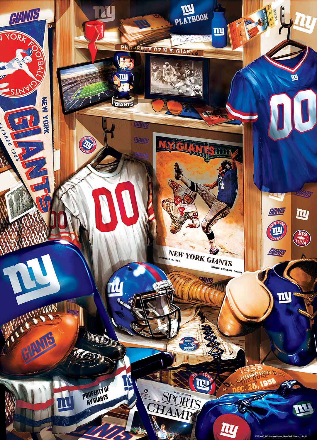 New York Giants NFL Locker Room Sports Jigsaw Puzzle