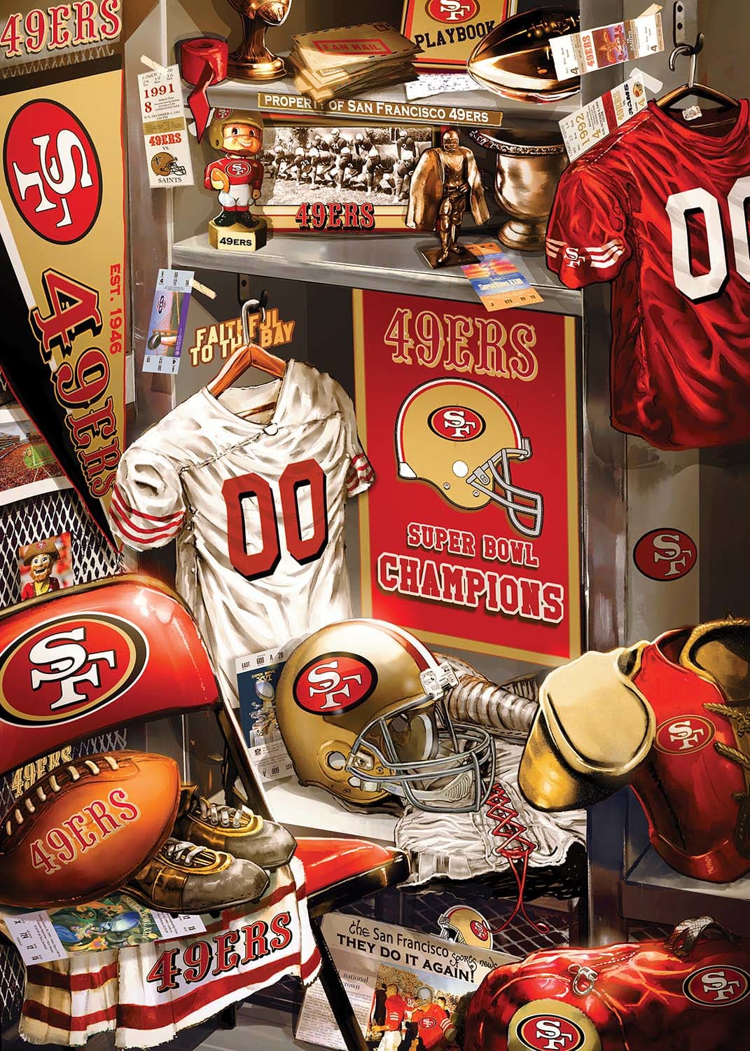 San Francisco 49ers NFL Locker Room Sports