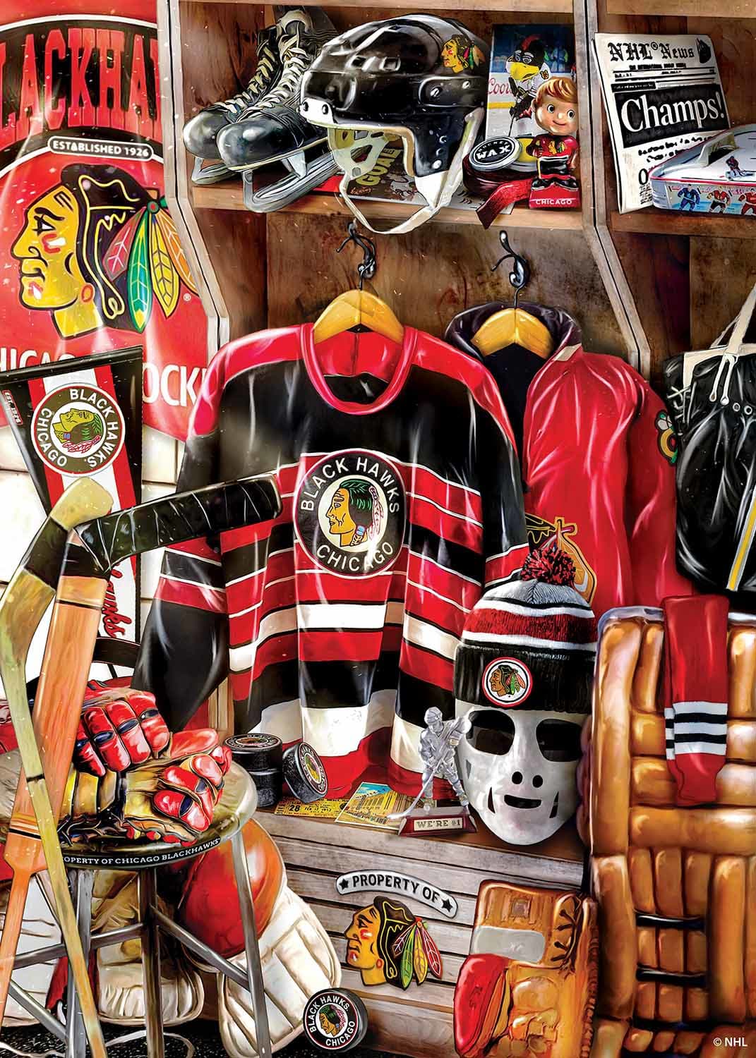 Chicago Blackhawks NHL Locker Room Sports