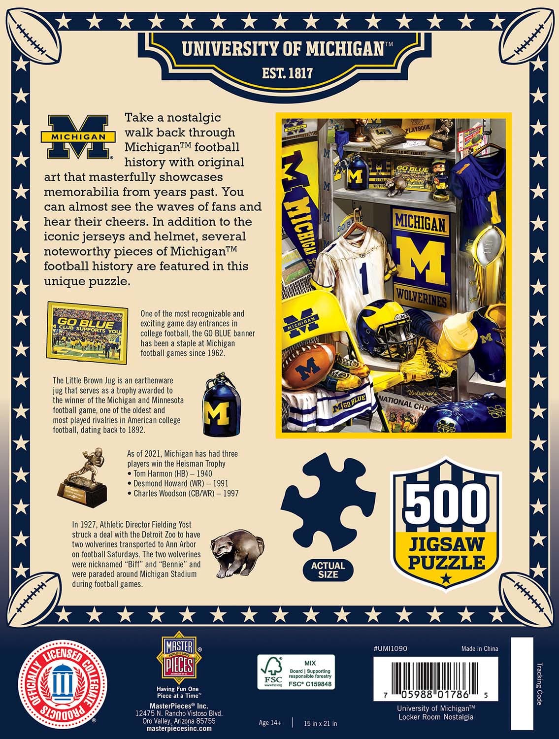 Michigan Wolverines NCAA Locker Room