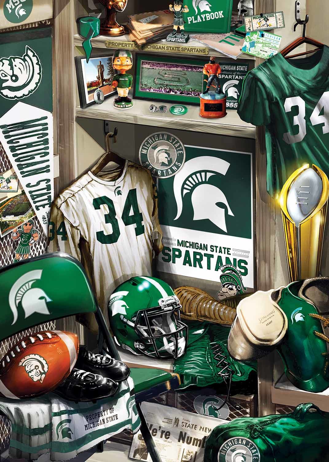 Michigan State Spartans NCAA Locker Room Sports