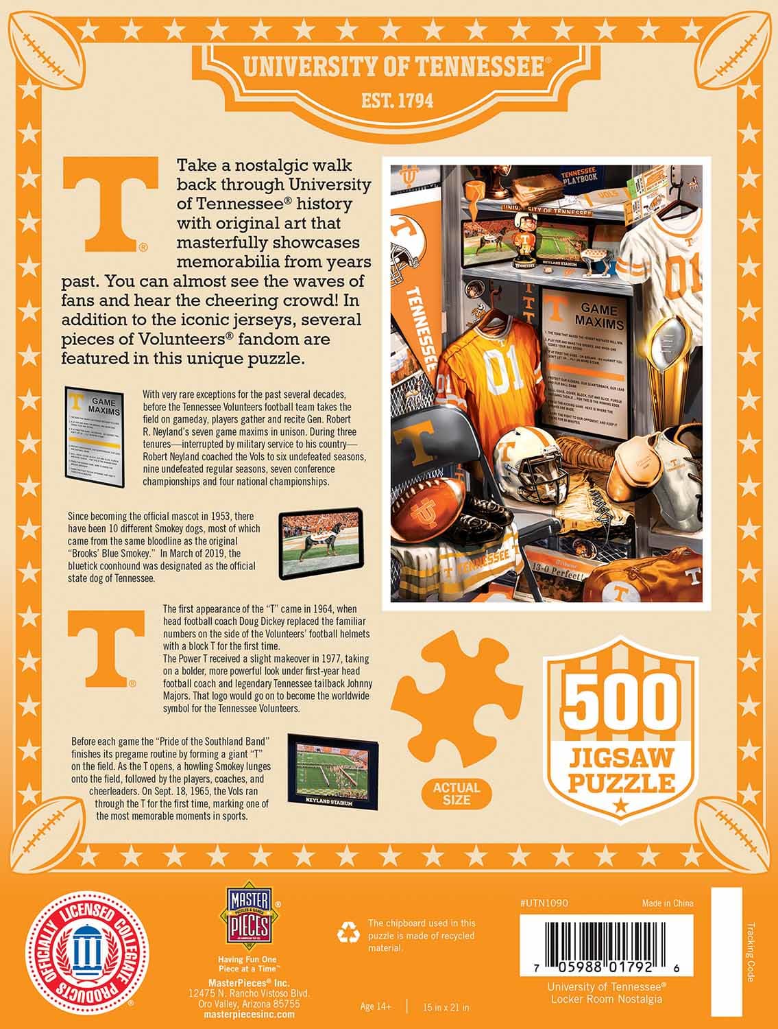 Tennessee Volunteers NCAA Locker Room