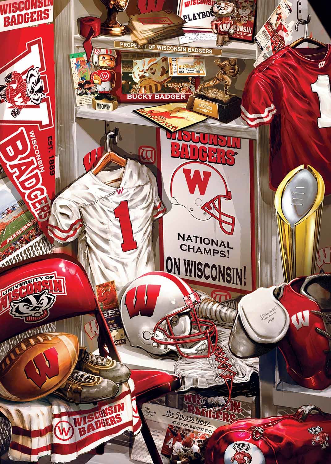 Wisconsin Badgers NCAA Locker Room - Scratch and Dent Sports
