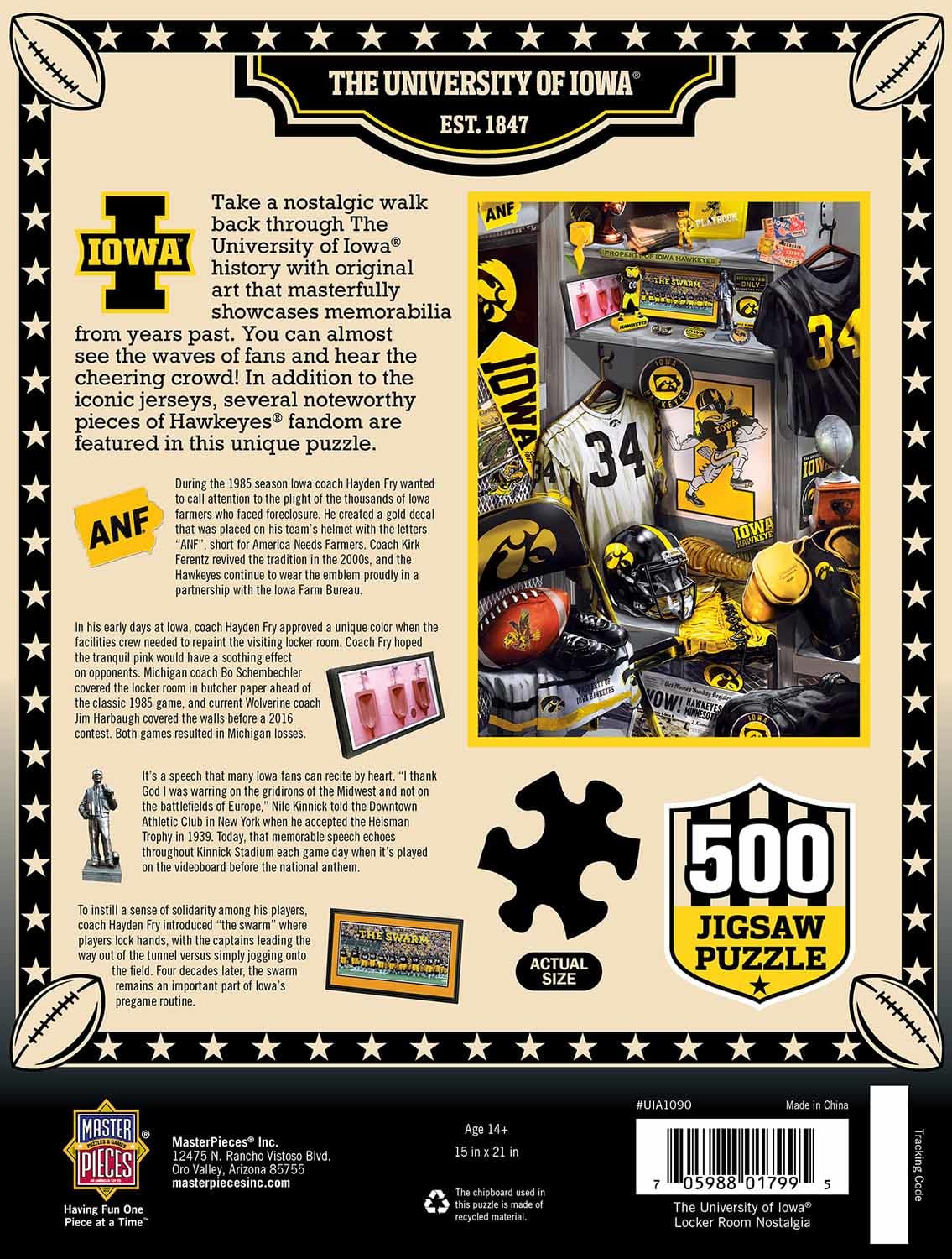 Iowa Hawkeyes NCAA Locker Room