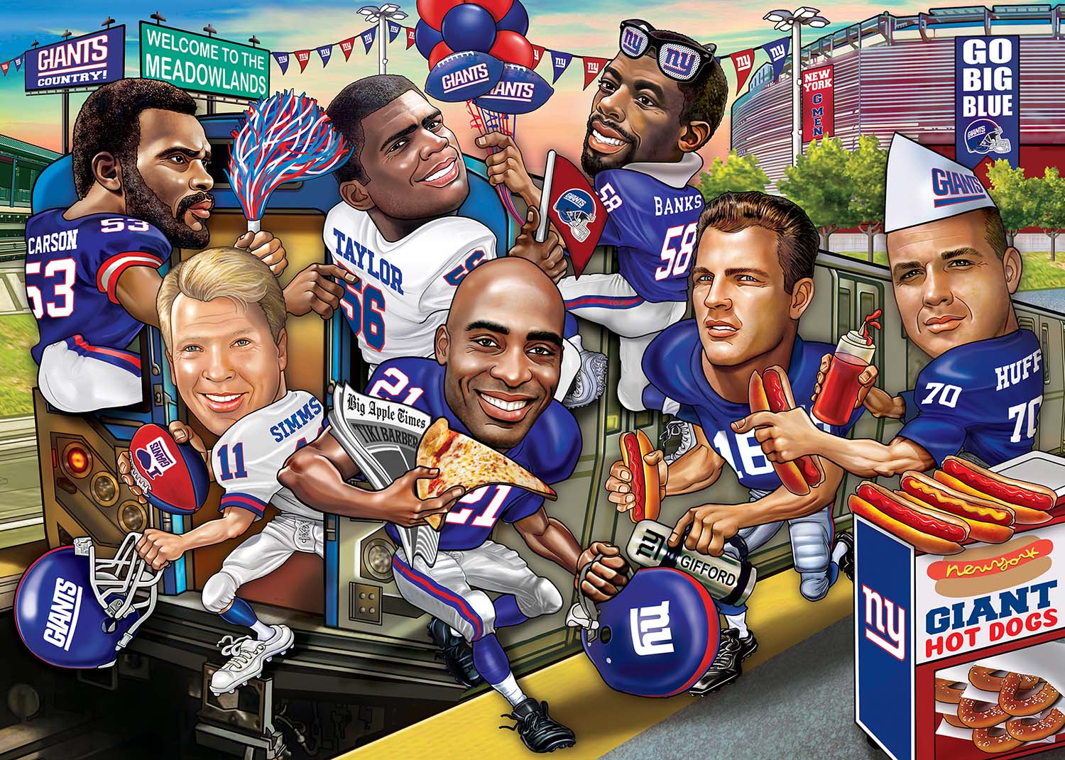 New York Giants NFL All - Time Greats Sports Jigsaw Puzzle