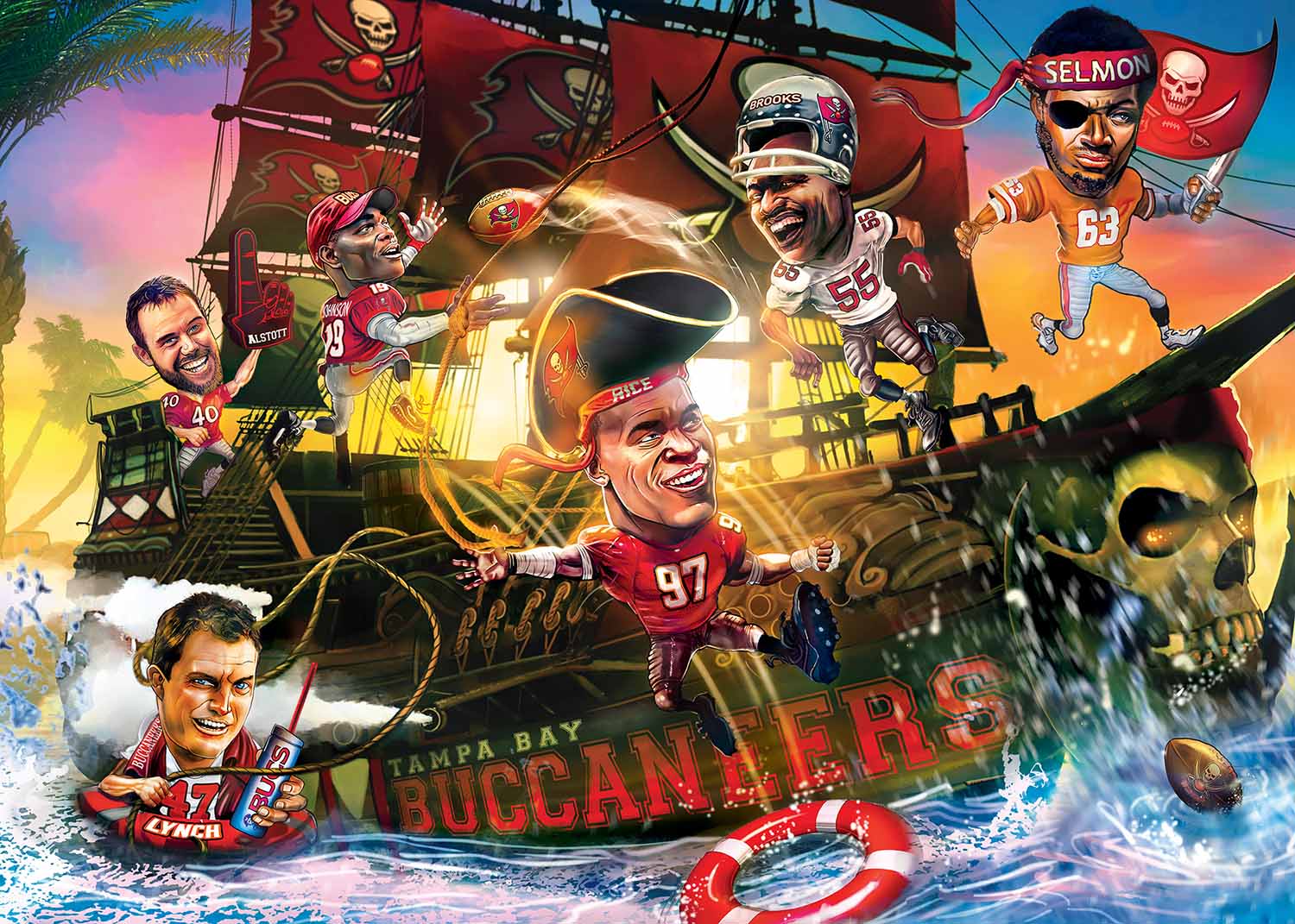 Tampa Bay Buccaneers NFL All-Time Greats Sports Jigsaw Puzzle