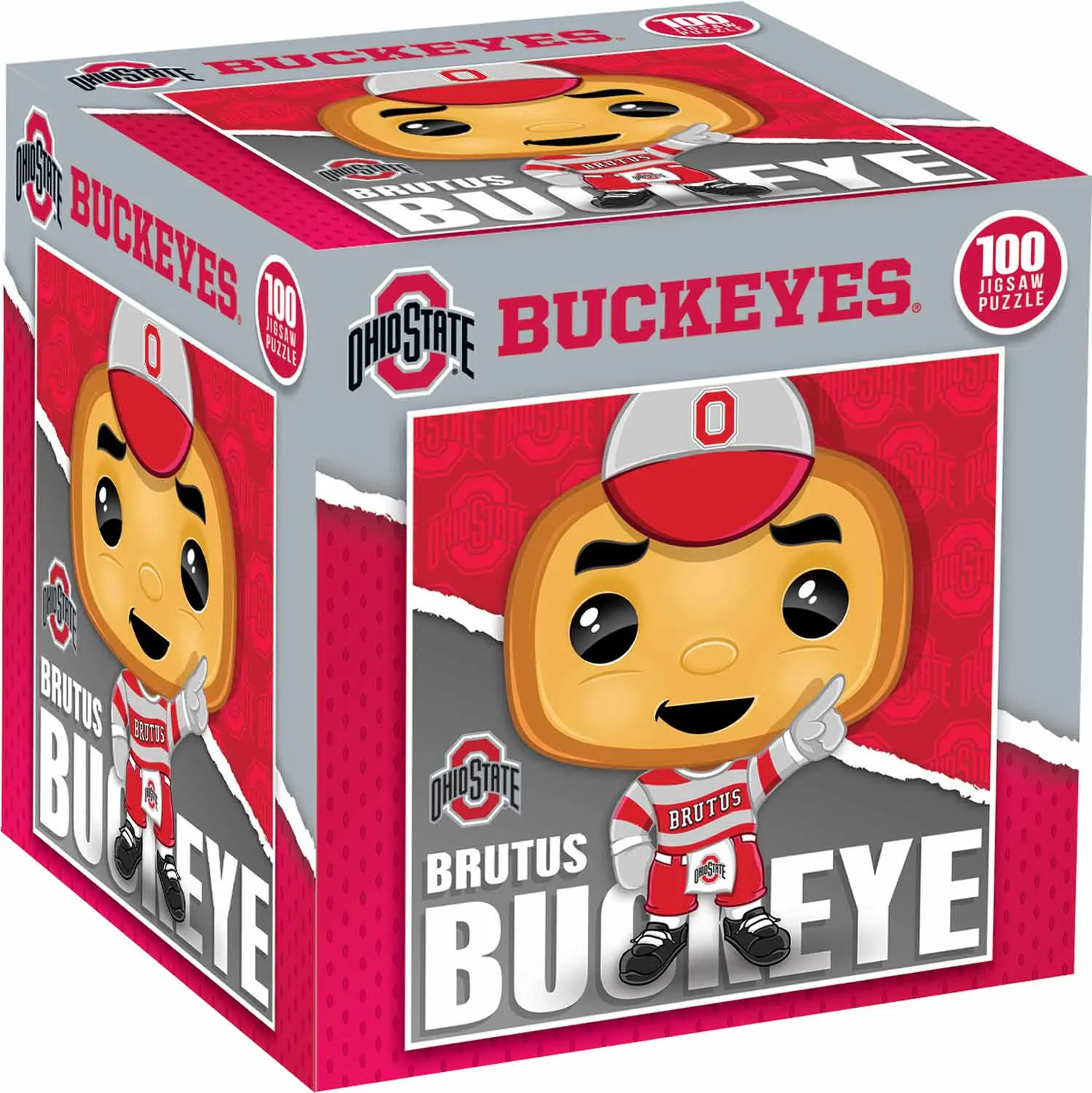 Ohio State Buckeyes NCAA Mascot 100 Piece Square Puzzle - Scratch and Dent