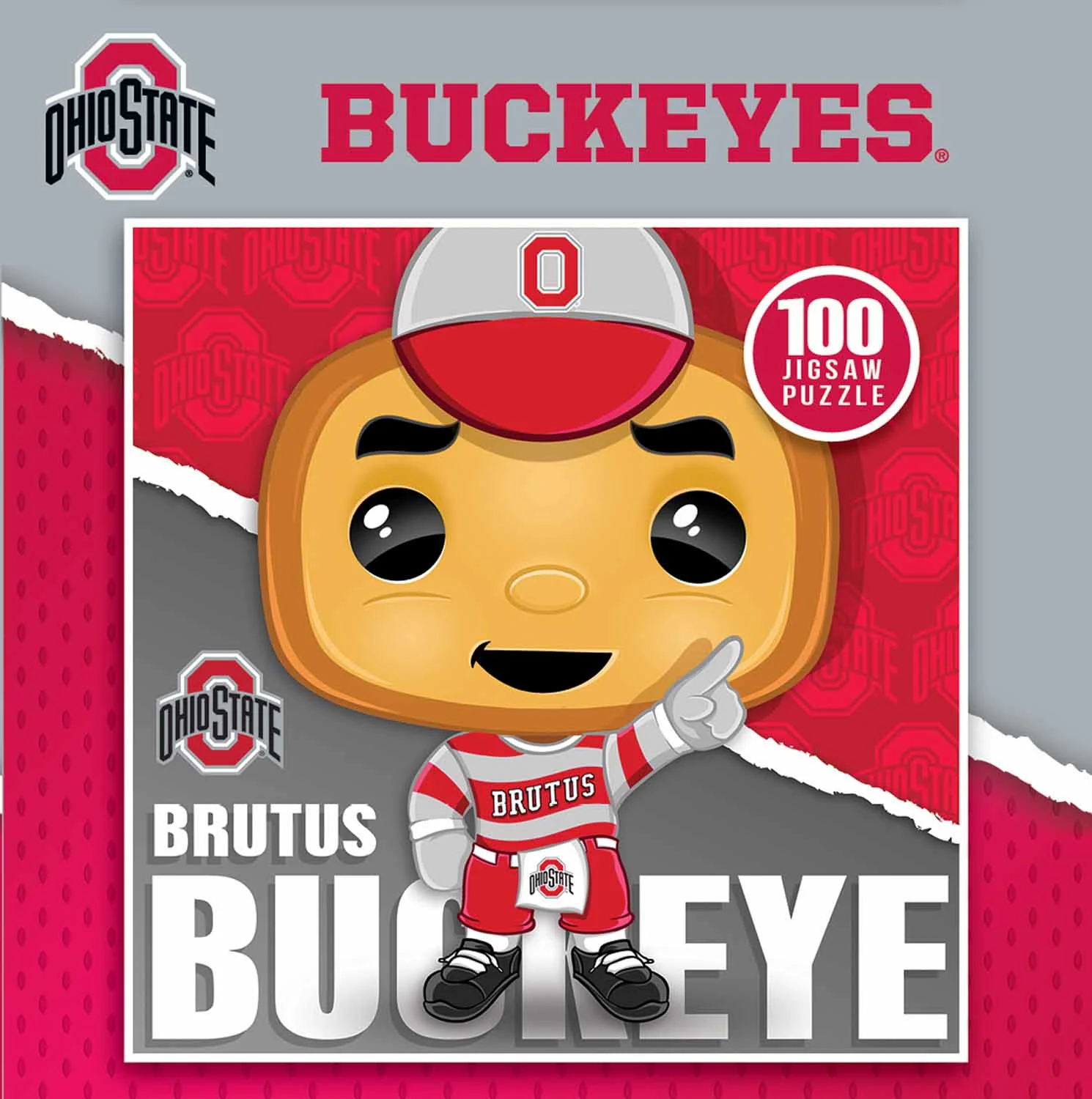 Ohio State Buckeyes NCAA Mascot 100 Piece Square Puzzle - Scratch and Dent