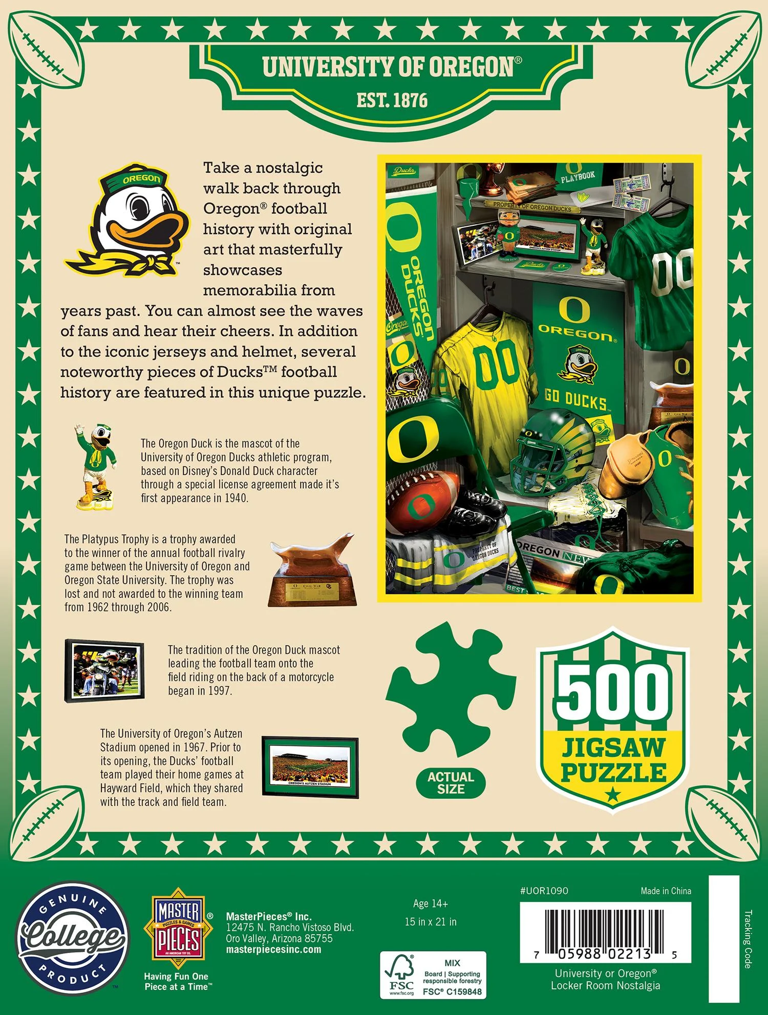Oregon Ducks NCAA Locker Room
