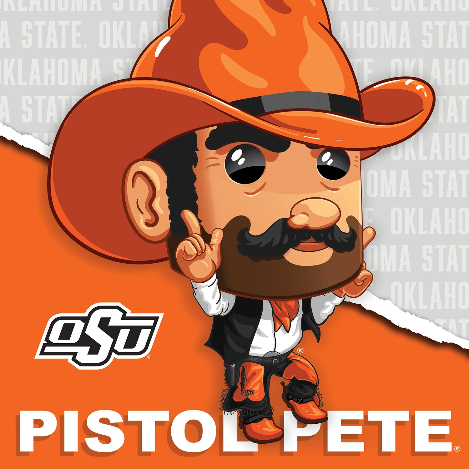 Oklahoma State Cowboys NCAA Mascot 