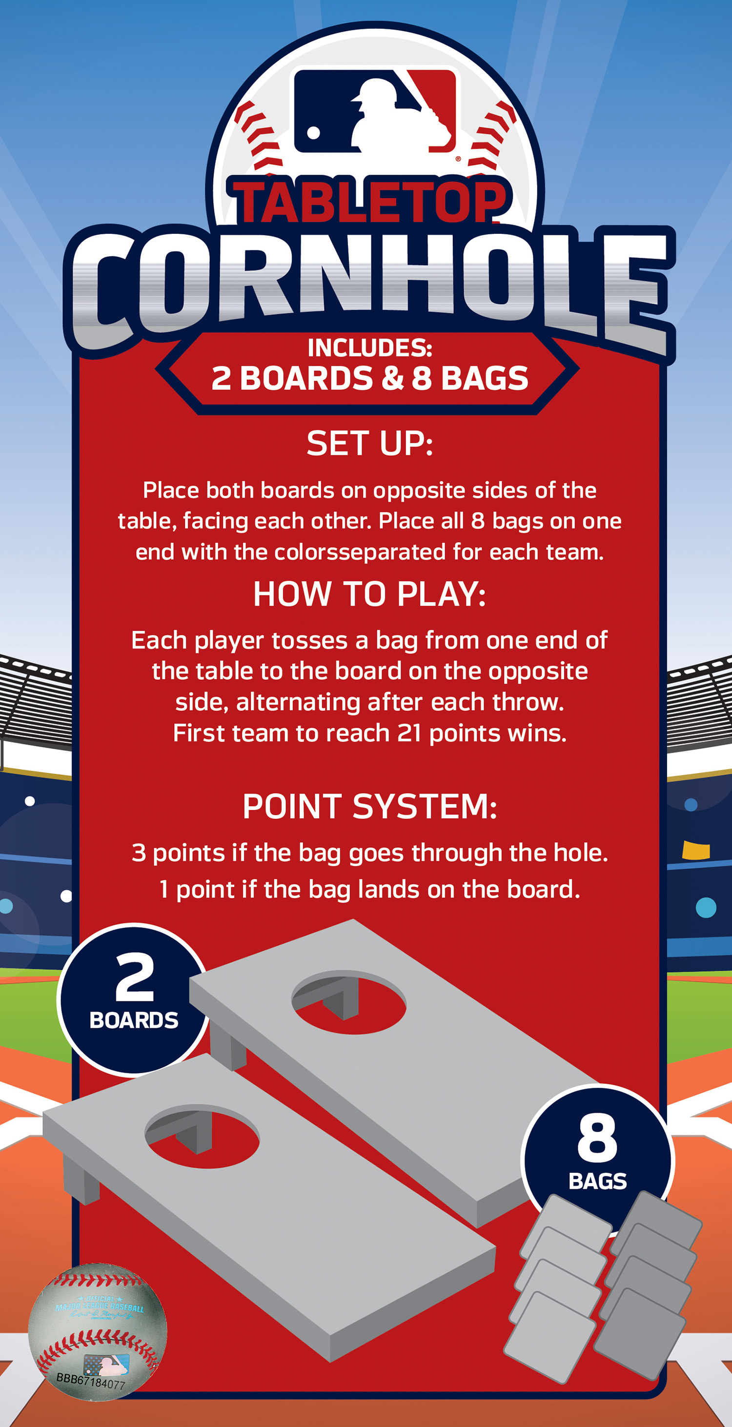 Boston Red Sox Tabletop Cornhole