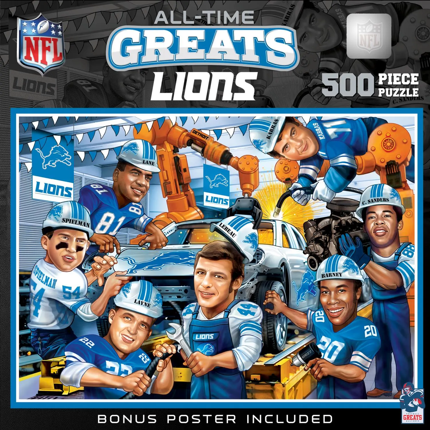 Detroit Lions NFL All-Time Greats Sports
