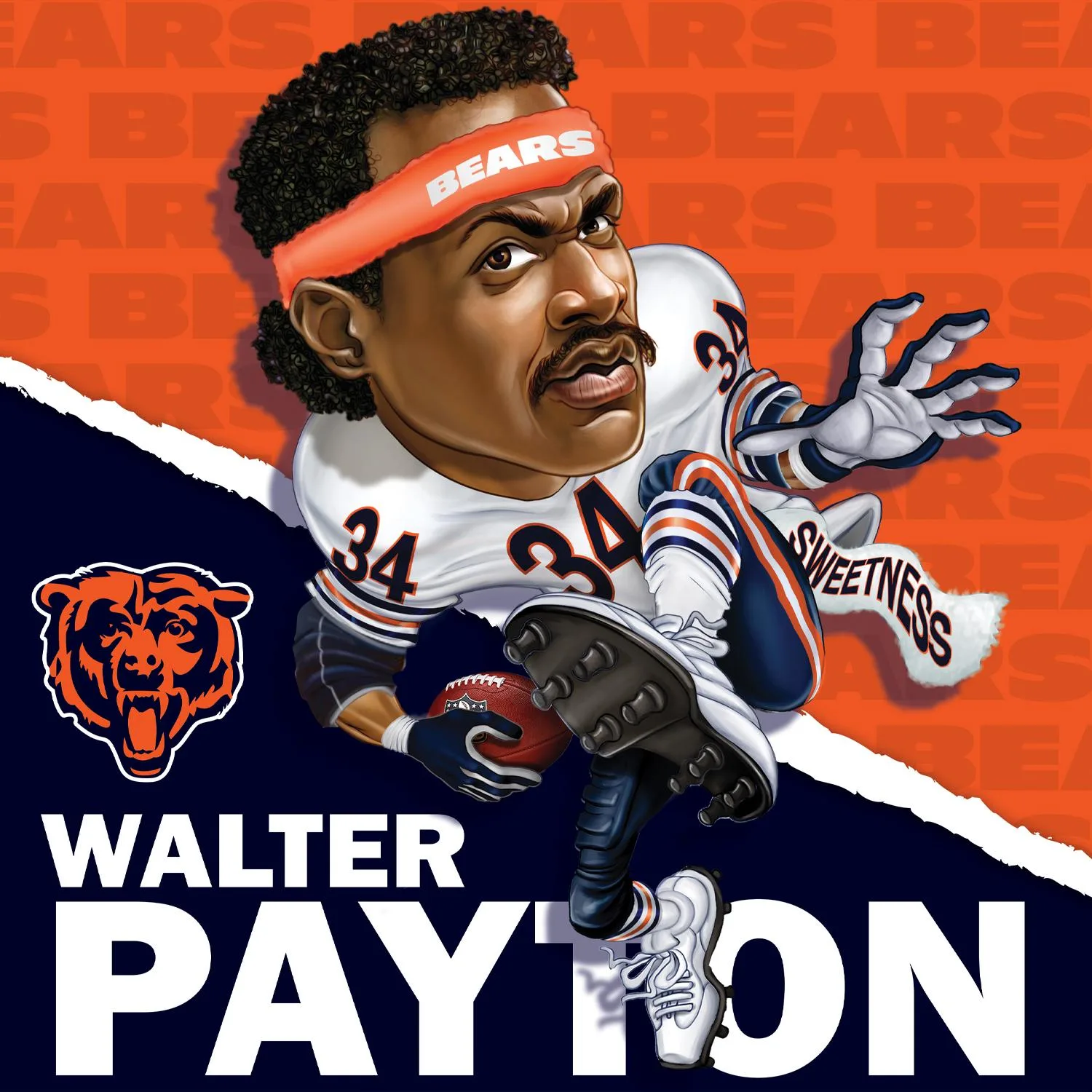 Chicago Bears NFL All-Time Greats  - Walter Payton Sports