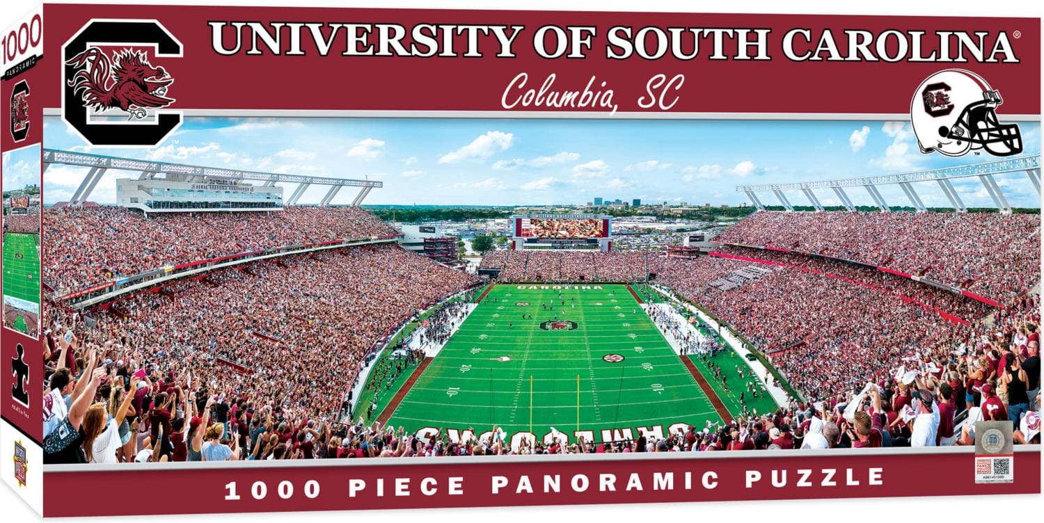 South Carolina Gamecocks NCAA Panoramic Puzzle - End Zone