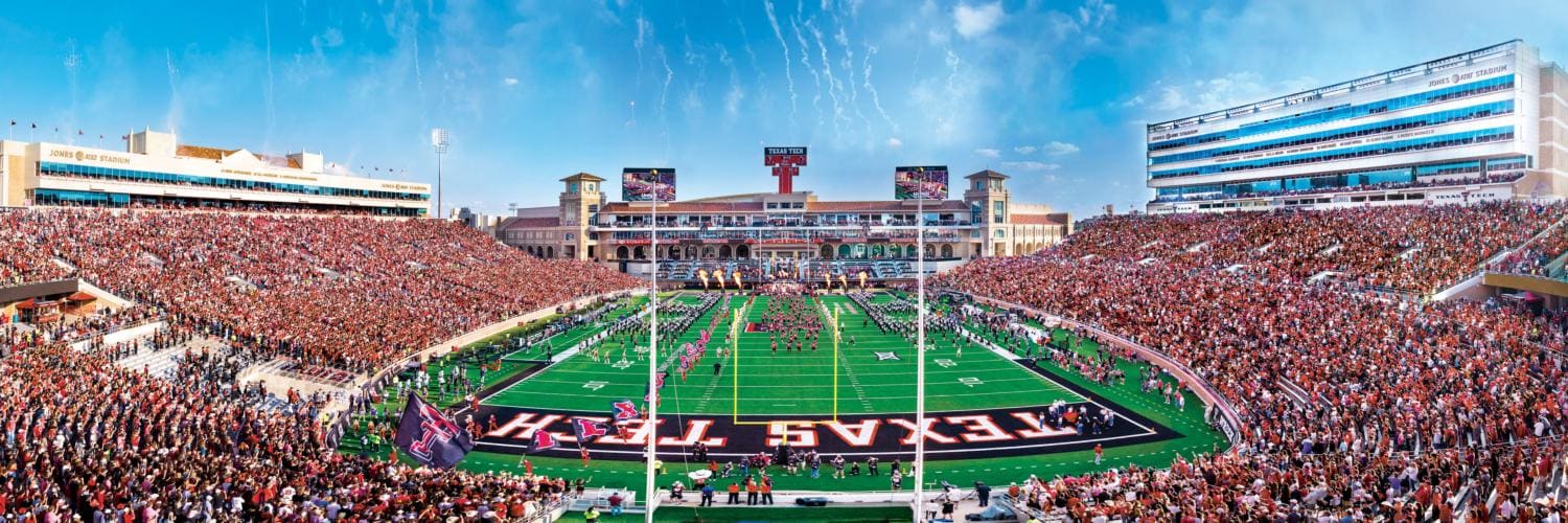 Texas Tech Red Raiders NCAA Panoramic Puzzle - End Zone