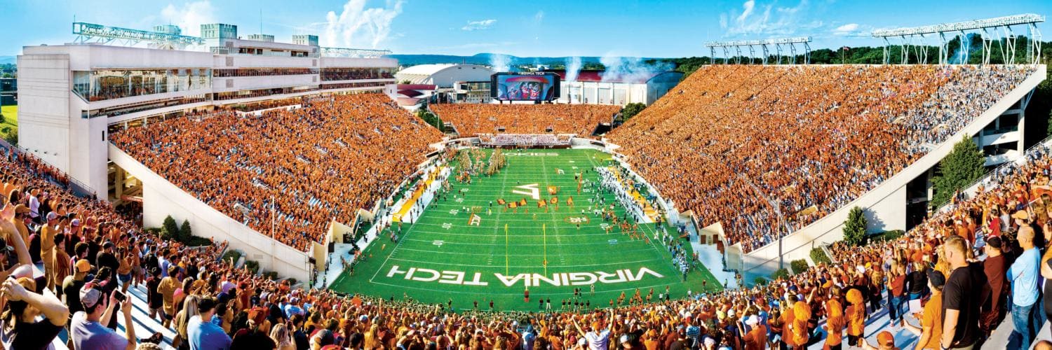 Virgina Tech Hokies NCAA Panoramic Puzzle - End Zone