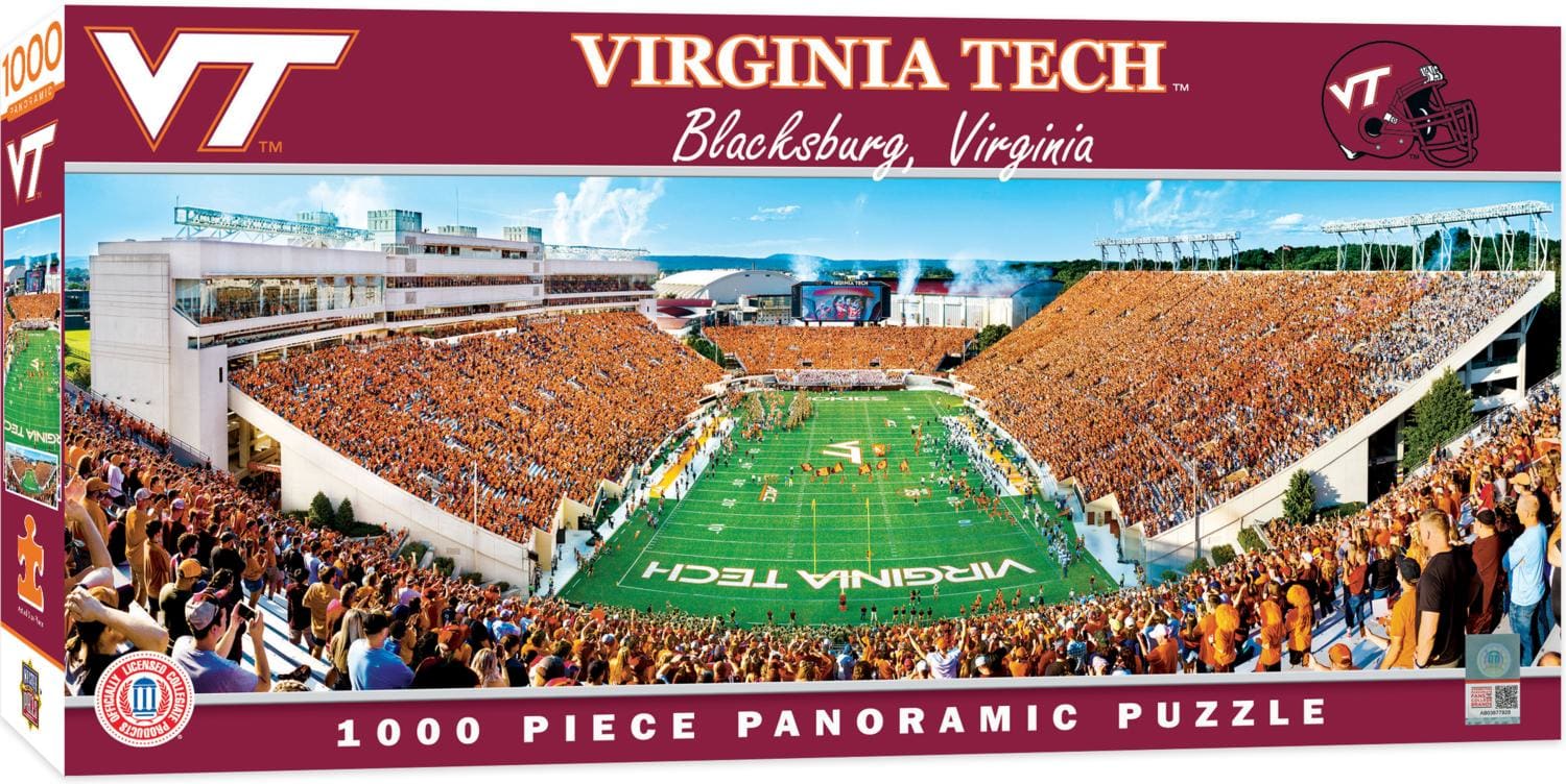 Virgina Tech Hokies NCAA Panoramic Puzzle - End Zone