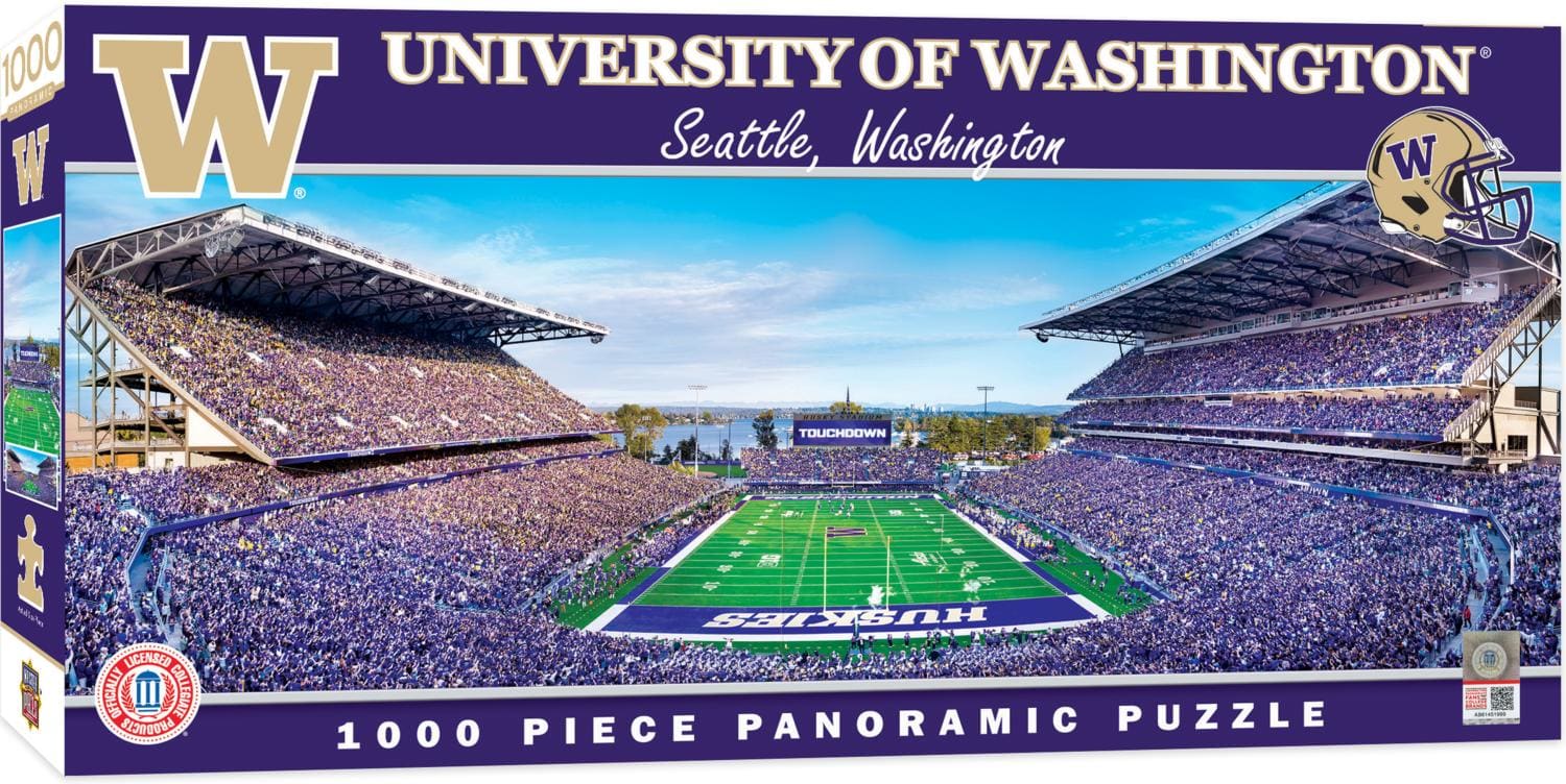 Washington Huskies NCAA Panoramic Puzzle - End Zone
