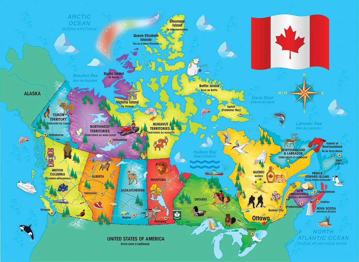 Canada Map Educational
