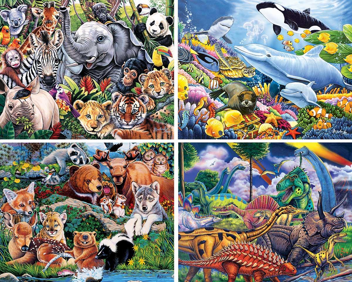 Animal Planet 4-pack Animals Jigsaw Puzzle