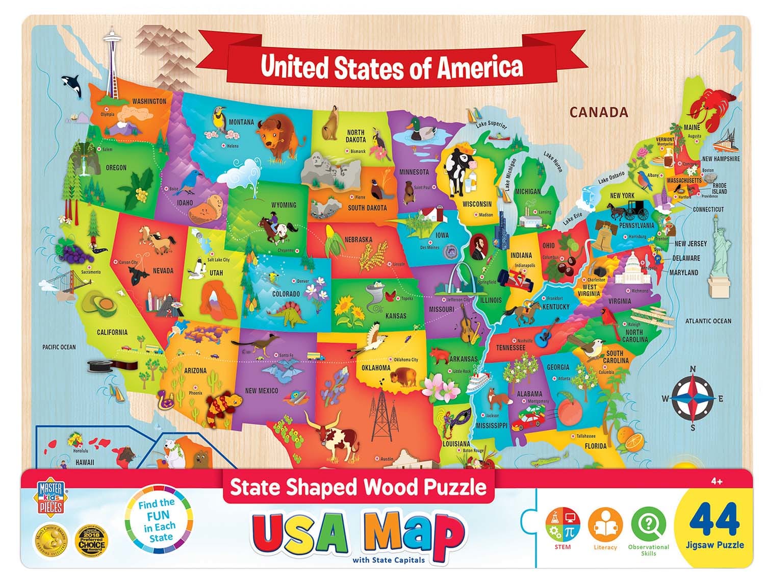 USA Wood Map